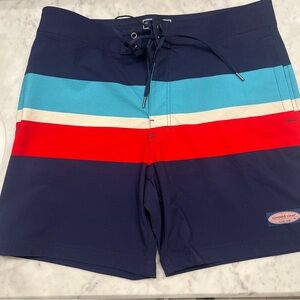 Vineyard Vines Blue and Red Board Shorts Classic Swimwear
